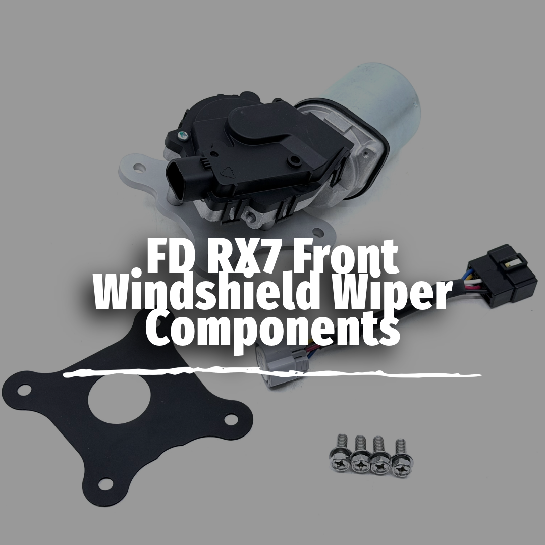 JP3 Motorsports FD RX7 Front Windshield Wiper Components