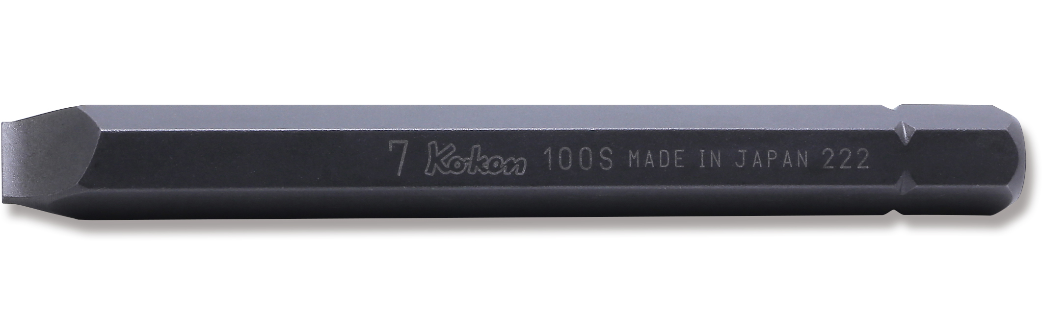 Ko-ken 100S.80-8 5/16 Hex Dr. Bit Slotted 1.2 x 8 Length 80mm