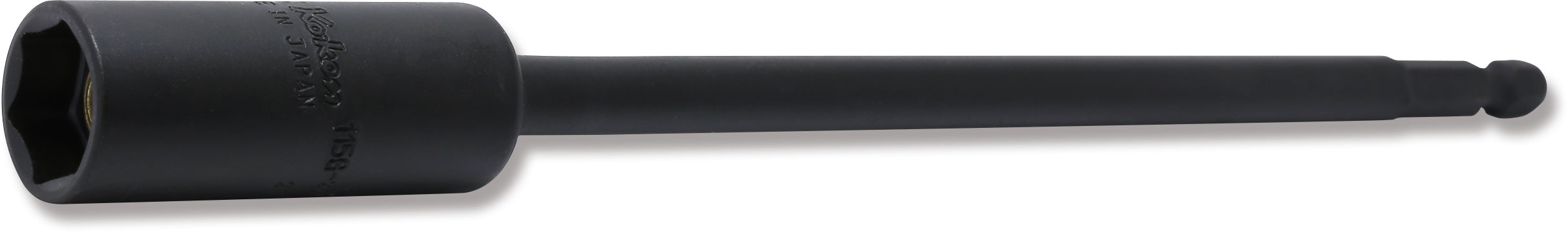 Ko-ken 115G.200-13FR 1/4 Hex Dr. Nut Setter with Plastic Protector  13mm 6 point Length 200mm Slide Magnet Turnable POM cover