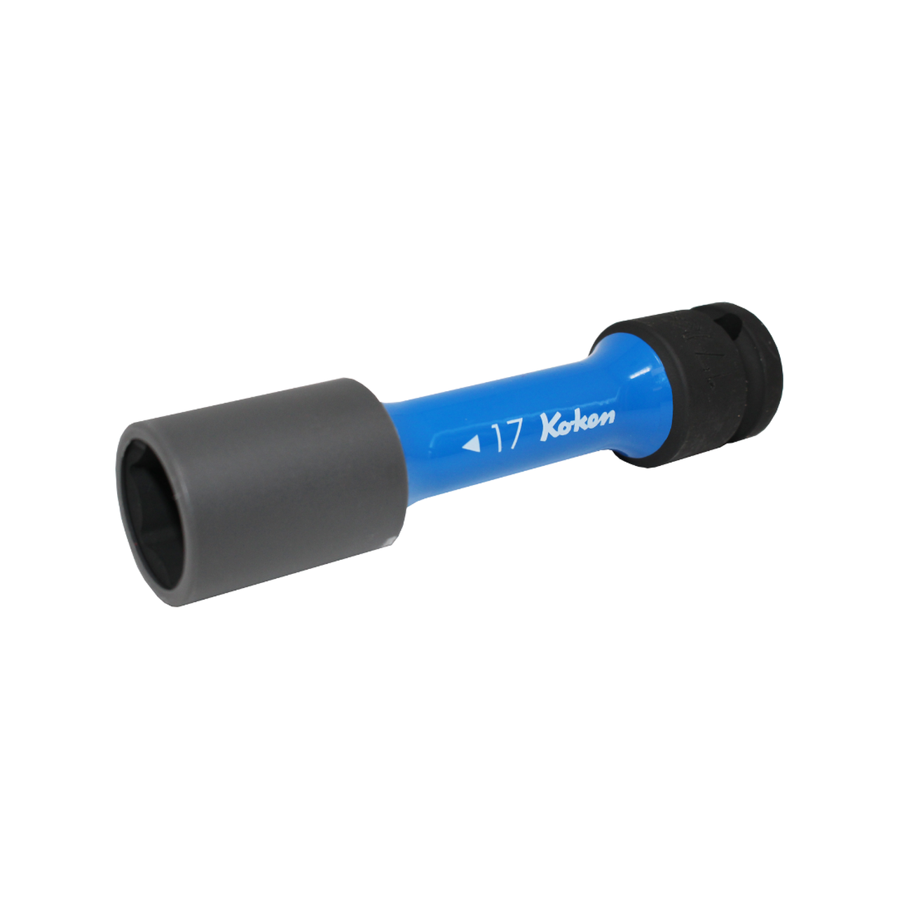 Ko-ken 14145PM.110-19 1/2 Sq. Dr. Wheel Nut Socket  19mm Extra Thin walled Length 110mm Color coded Protector