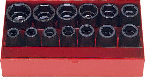Ko-ken 14242M 1/2 Sq. Dr. 12 Piece Impact 6 point Socket Set  10-27mm