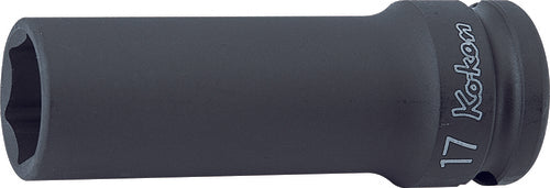 Ko-ken 14301M-15 1/2 Sq. Dr. Socket  15mm 6 point Length 80mm Thin walled
