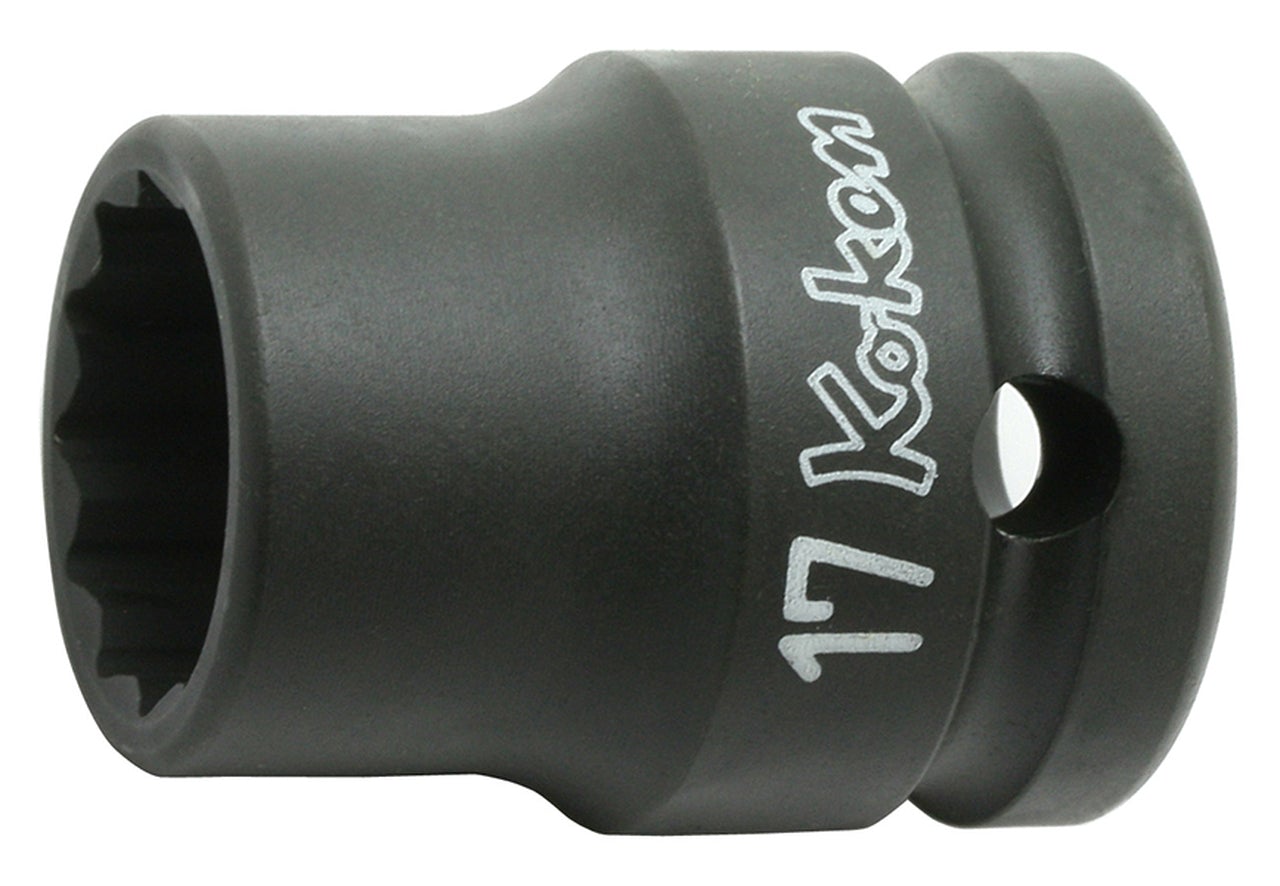 Ko-ken 14406M-21 1/2 Sq. Dr. Socket 21mm 12 point Length 38mm Thin walled