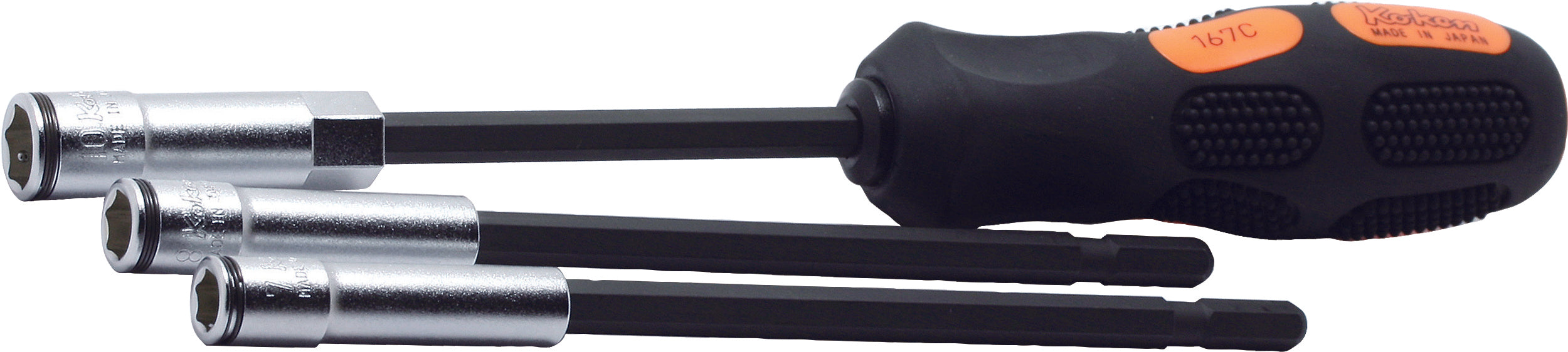 Ko-ken 167C-10(2B) Socket Driver 10mm Nut Grip Length 235mm