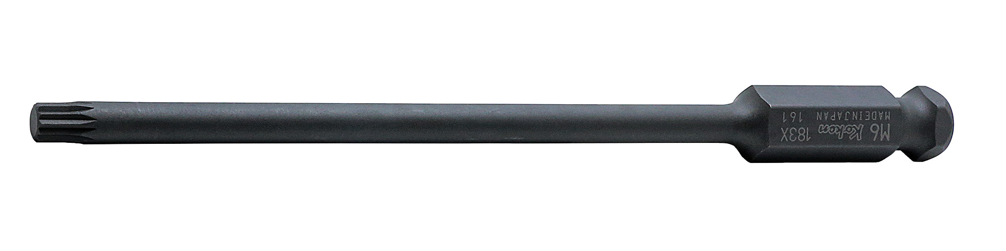 Ko-ken 183X.150-M6 7/16 Hex Dr. Bit XZN M6 Triple Square Length 150mm