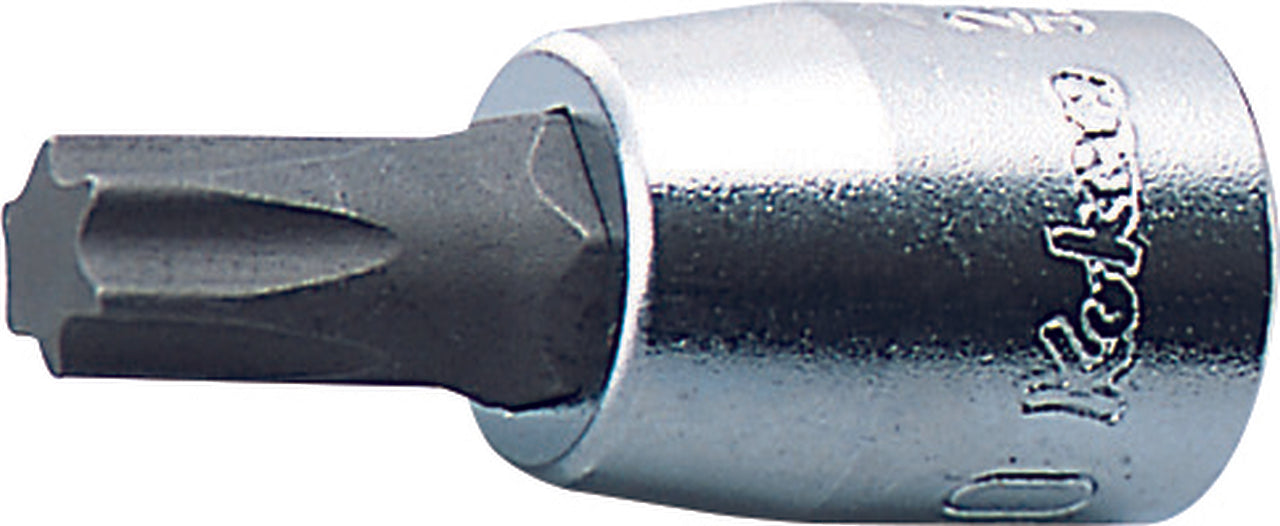 Ko-ken 2025.28-T30H 1/4 Sq. Dr. Tamper-Resistant TORX® T30H Bit Socket - Length 28mm