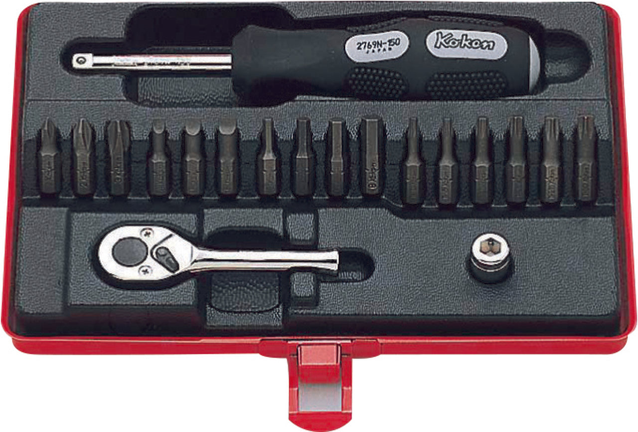 Ko-ken 2276 1/4 Sq. Dr. Bit set      19 pieces