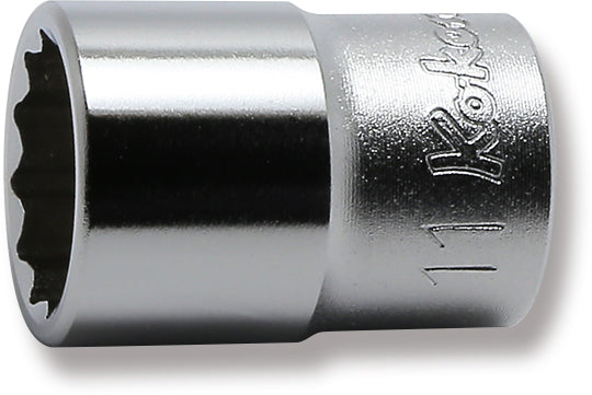 Ko-ken 2405M-12 1/4 Sq. Dr. Socket  12mm 12 point Length 22mm