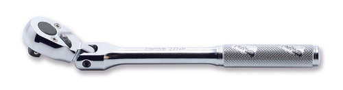 Ko-ken 2774P 1/4 Sq. Dr. Ratchet Handle  20 teeth  Length 161mm Flexible Head Polished Handle