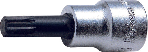 Ko-ken 3020.50-M14 3/8 Sq. Dr. Bit Socket XZN M14 Triple Square Length 50mm