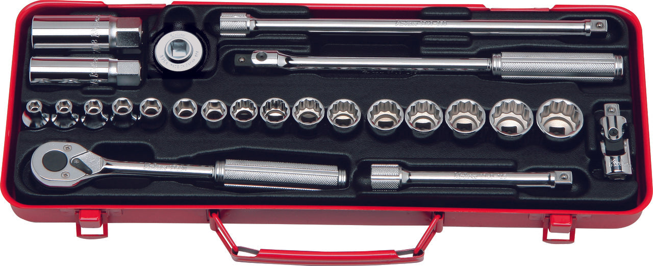 Ko-ken 3275 3/8 Sq. Dr. Socket set 6, 12 point 25 pieces