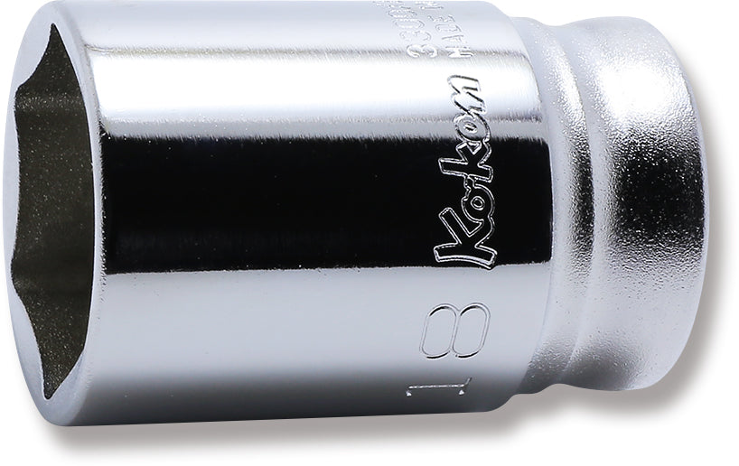 Ko-ken 3300XZ-19 3/8 Sq. Dr. Socket 19mm 6 point Length 35mm Z-series