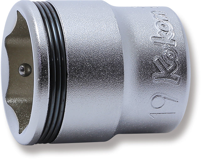 Ko-ken 3450M-21 3/8 Sq. Dr. Socket 21mm Nut Grip Length 29mm