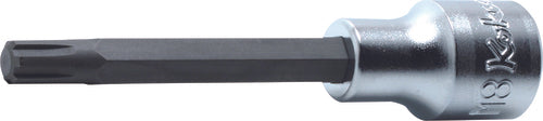 Ko-ken 4027.140-M10 1/2 Sq. Dr. Bit Socket Ribe-CV M10 Length 140mm