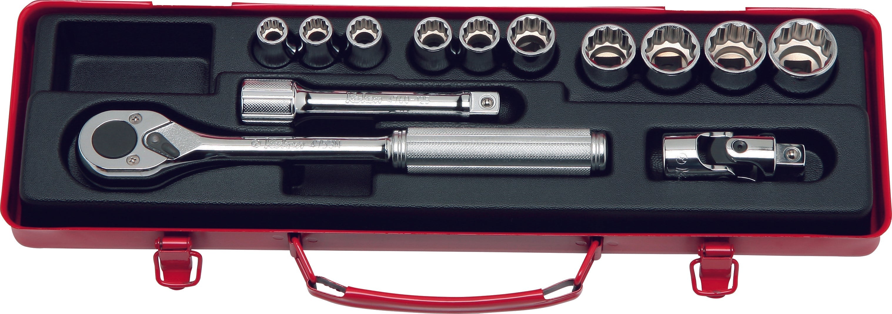 Ko-ken 4223M 1/2 Sq. Dr. 15 Piece 12-Point Metric Socket set  10-22mm