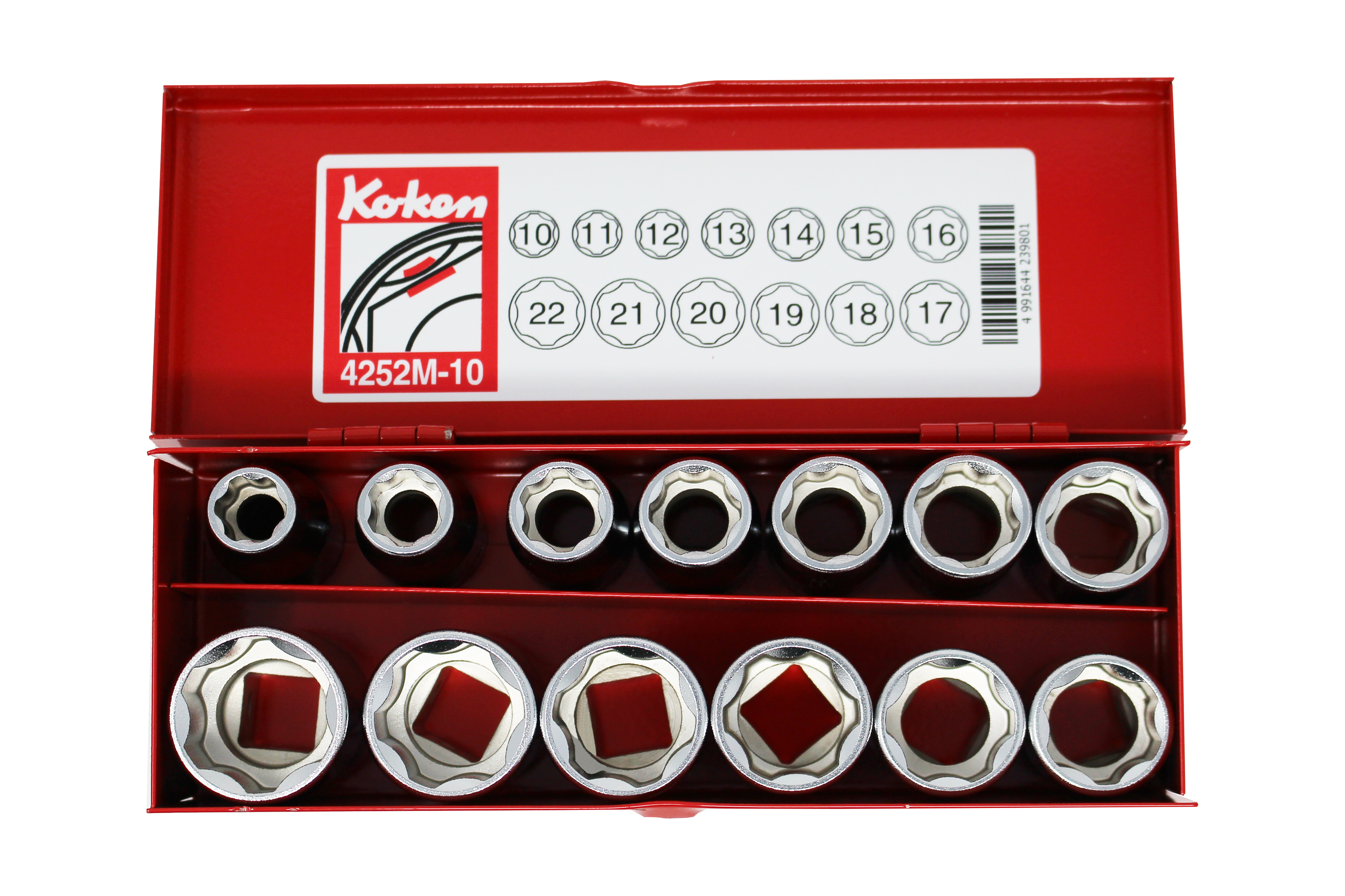 Ko-ken 4261M 1/2 Sq. Dr. 18 Piece 12-Point Metric Socket set  8-27mm