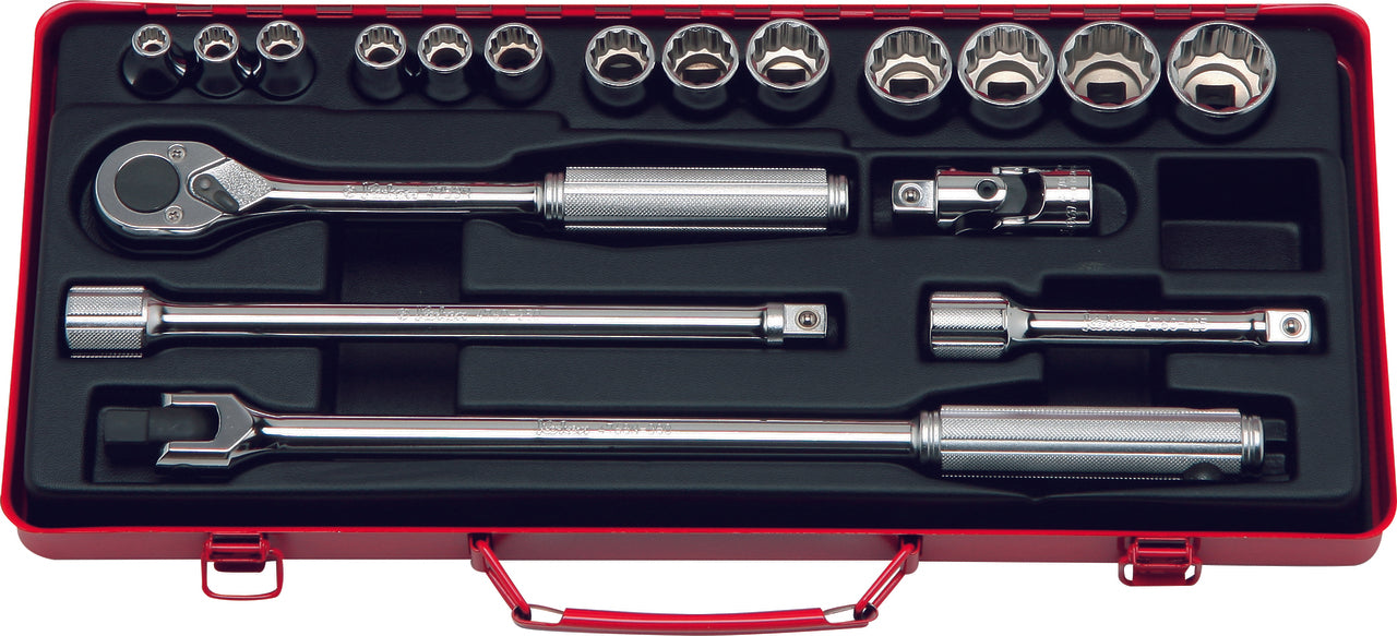 Ko-ken 4263M 1/2 Sq. Dr. 21 Piece 12-Point Metric Socket set  8-27mm