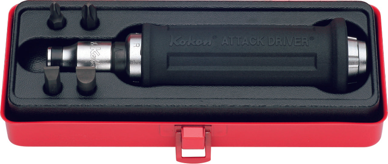 Ko-ken AG112F 1/2 Sq. Dr. Attack Driver Set     Rubber Grip 25 pieces