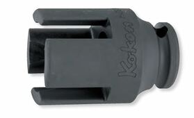 Ko-ken BD022.120P-1/2 Hammer Drill Shank Adaptor: SDS to 1/2 Square Pin type Drive � 120mm