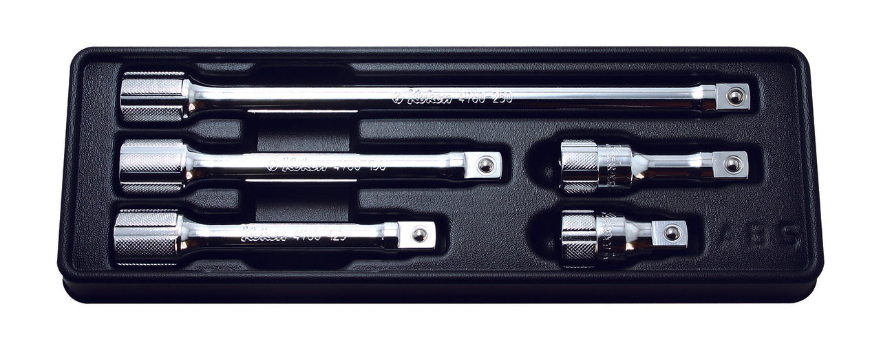 Ko-ken PK4763/5 1/2 Sq. Dr. Wobble-Fix Extension Bar set  50-250mm ABS Tray   5 pieces
