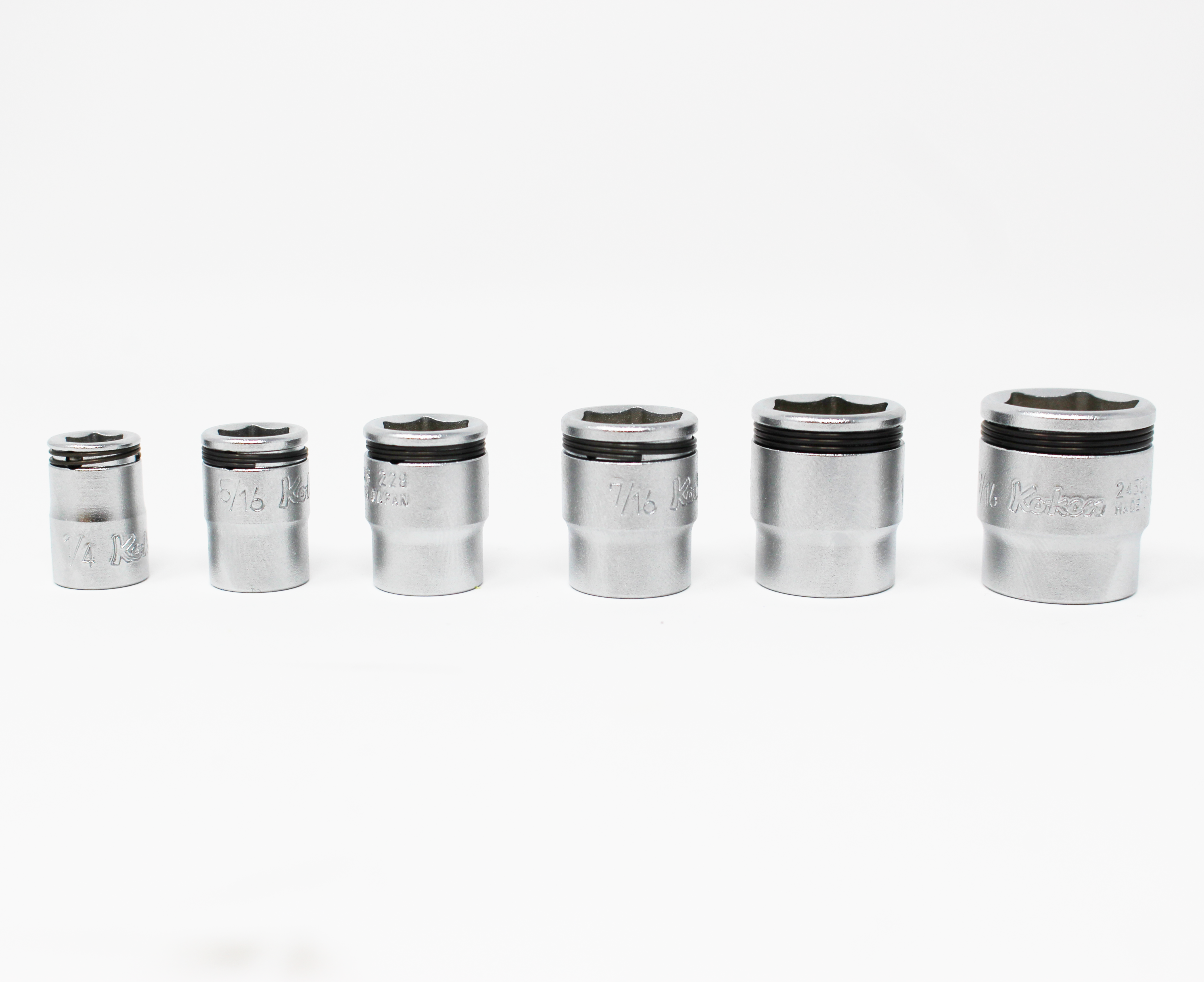 Ko-ken RS2450MS/11 1/4 Sq. Dr. Short NUT GRIP® Socket Set,  5-14mm  -  11 pieces - RS2450MS/11