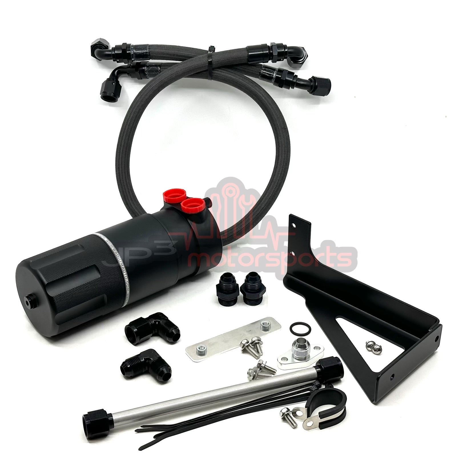 Mazda RX7 FD3S Assembled XL Catch Can Kit with RaceRite Hose