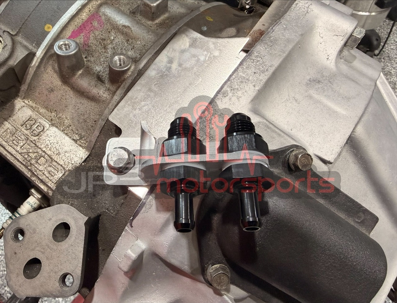 Mazda RX7 FD3S 6AN/6AN to 5/16" Barb Fuel Line Bulkhead Kit