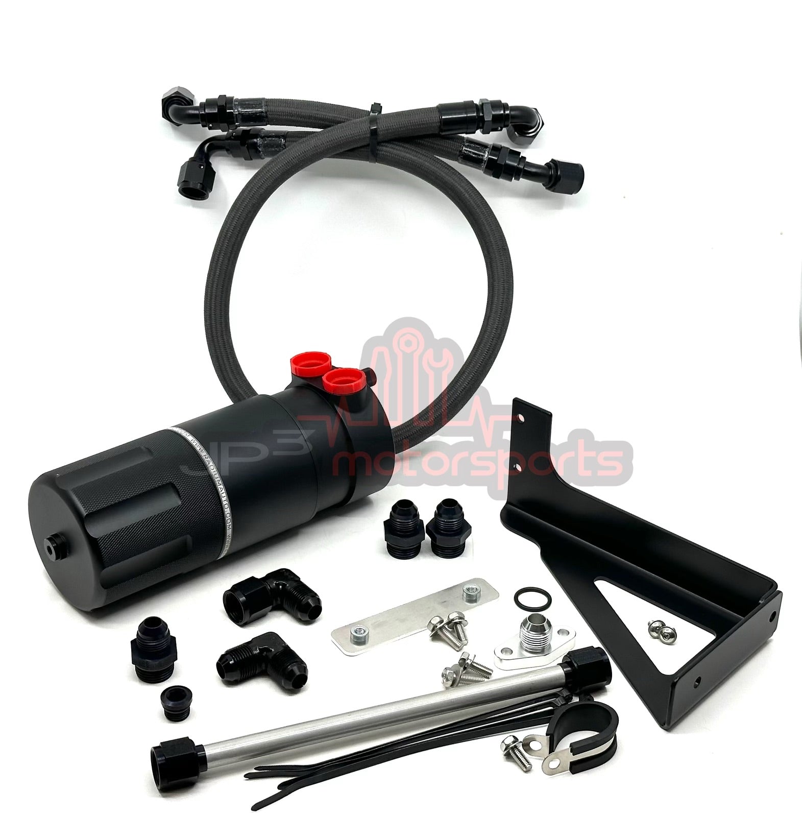 Mazda RX7 FD3S Assembled XL Catch Can Kit for Turblown Oil Filler Neck with RaceRite Hose