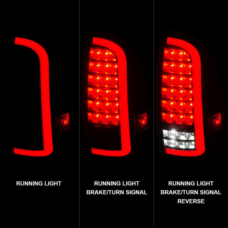 USテールライト Anzo USA LED Taillights Black for Toyota Tacoma