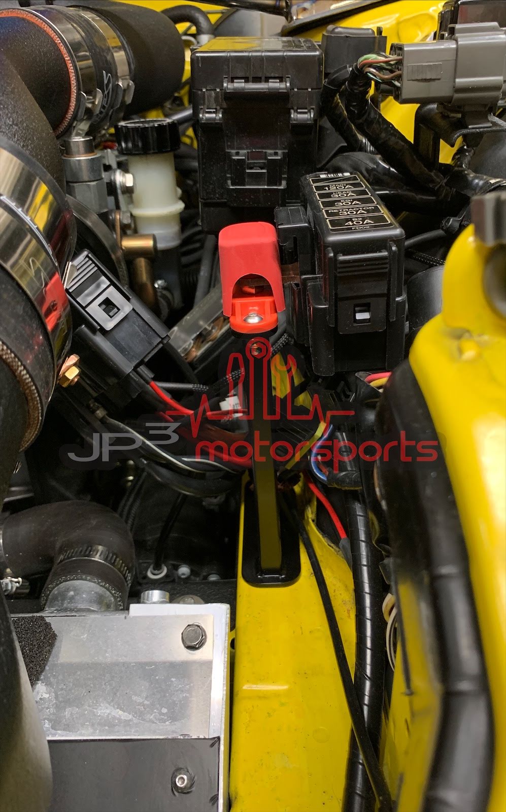Mazda RX7 FD3S Battery Fuse Block Bracket (Relocated Batteries - Black)