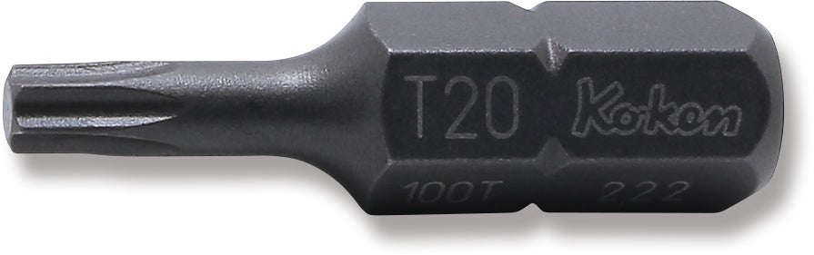 Ko-ken 100T.32-T20H 5/16 Hex Dr. Tamper-Resistant TORXÂ® T20H Bit - Length 32mm