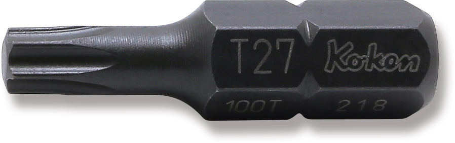 Ko-ken 100T.32-T27H 5/16 Hex Dr. Tamper-Resistant TORXÂ® T27H Bit - Length 32mm