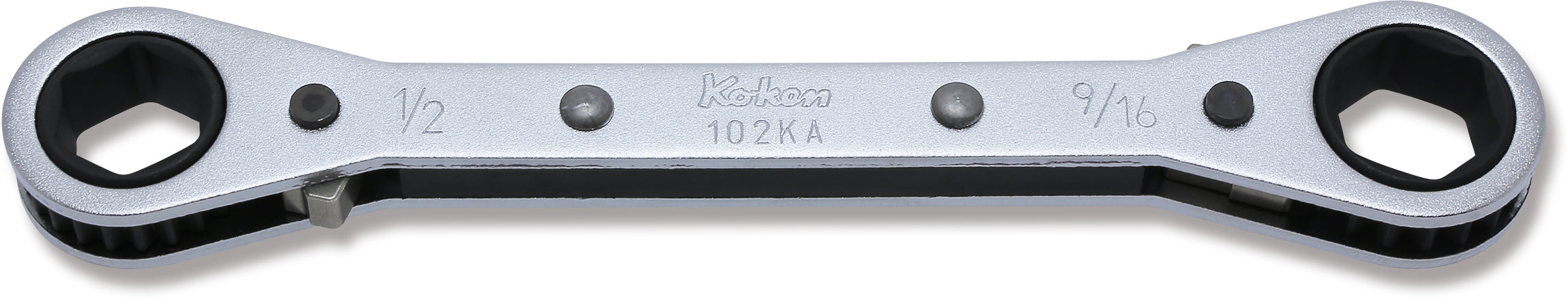 Ko-ken 102KA-1/4X5/16 Ratcheting Ring Wrench  1/4x9/32 6 point Length 108mm Reversible