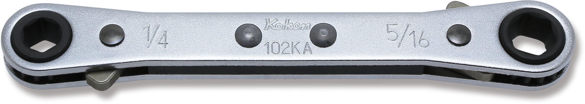 Ko-ken 102KA-3/8X7/16 Ratcheting Ring Wrench  3/8x7/16 6 point Length 141mm Reversible