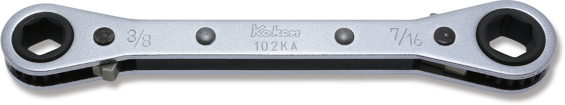 Ko-ken 102KA-5/16X11/32 Ratcheting Ring Wrench  5/16x11/32 6 point Length 134mm Reversible