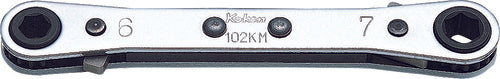 Ko-ken 102KT-E10XE12 Reversible Ratcheting Ring Wrench TORXÂ® E10xE12 - Length 134mm