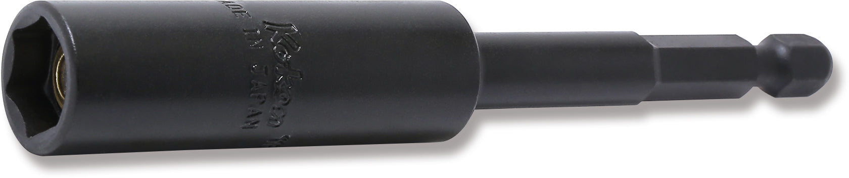 Ko-ken 115G.100-10FR 1/4 Hex Dr. Nut Setter with Plastic Protector 10mm 6 point Length 100mm Slide Magnet Turnable POM cover