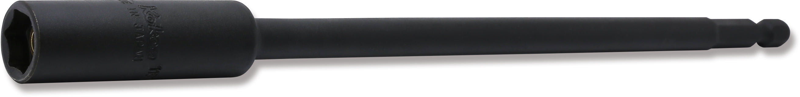 Ko-ken 115G.200-10FR 1/4 Hex Dr. Nut Setter with Plastic Protector  10mm 6 point Length 200mm Slide Magnet Turnable POM cover