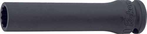 Ko-ken 13305M-13 3/8 Sq. Dr. Socket  13mm 12 point Length 80mm