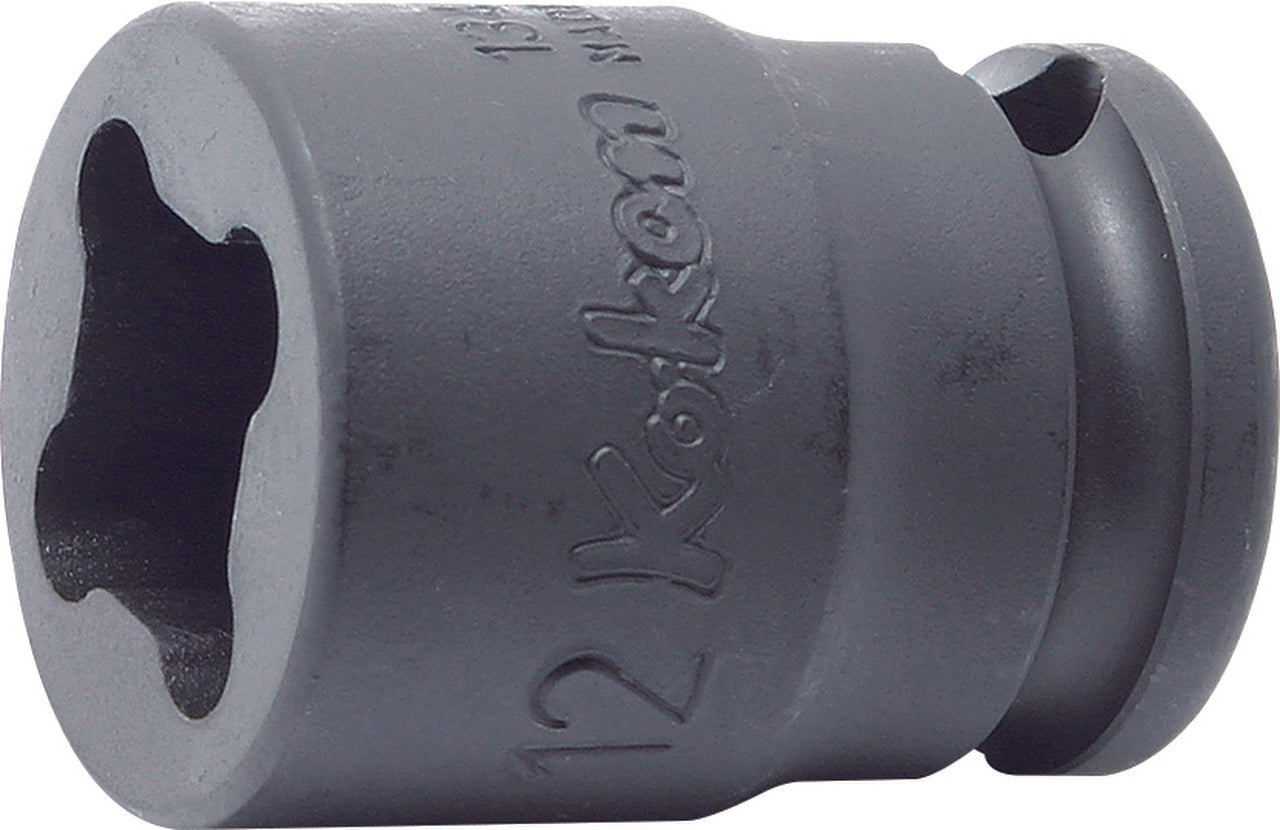 Ko-ken 13400-9WN 3/8 Sq. Dr. Socket  9mm 4 point Length 32mm Weld Nut