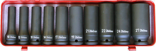 Ko-ken 14208M 1/2 Sq. Dr. 13 Piece Impact Deep 6-Point Socket Set  10-27mm