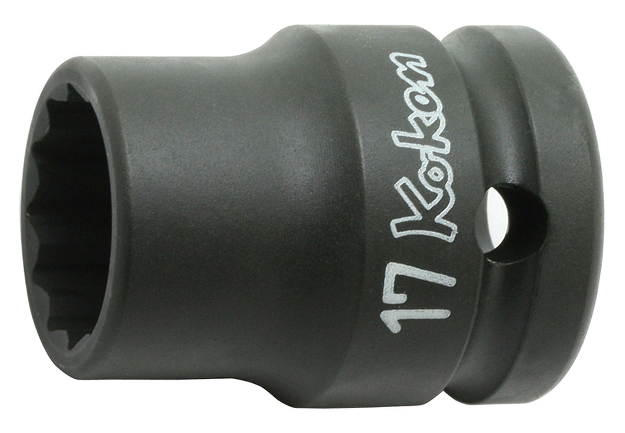Ko-ken 14406M-13 1/2 Sq. Dr. Socket  13mm 12 point Length 38mm Thin walled