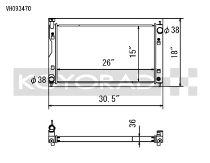 Koyo 17-22 Subaru Impreza 2.0L Non-Turbo / 18-22 Crosstrek 2.0/2.5L Non-Turbo Aluminum Radiator