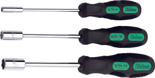 Ko-ken 167C/3-2B Socket Driver Set  7-10mm Nut Grip   3 pieces