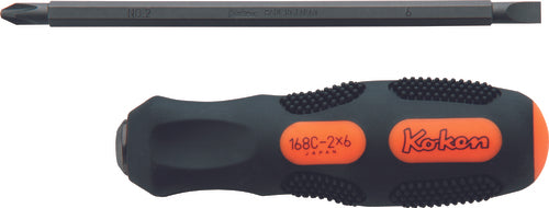 Ko-ken 168C-2X6(200) Interchangeable Screwdriver  PH2 x 6mm  Length 310mm