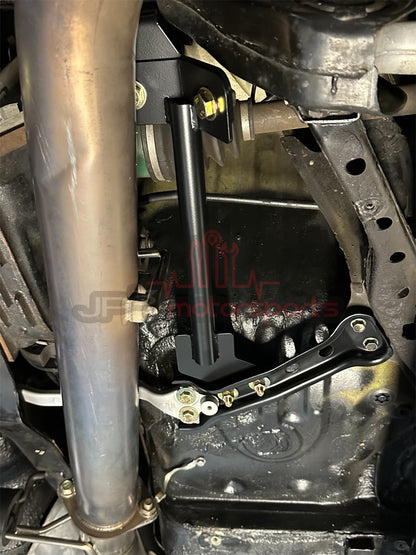 Mazda RX7 FD3S Rear Subframe Tubular Reinforcement Cross Brace and Mounting Bracket Combo Kit
