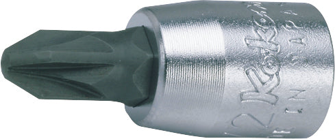 Ko-ken 2000.28-PZ3 1/4 Sq. Dr. Bit Socket  PZ3  Length 28mm