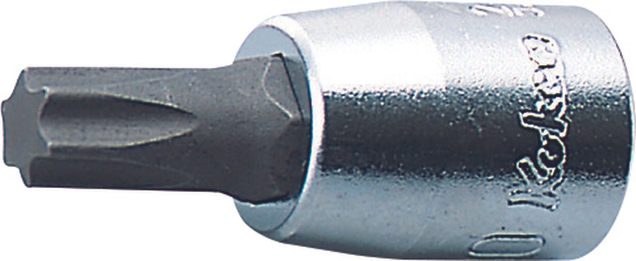 Ko-ken 2025.28-T27H 1/4 Sq. Tamper-Resistant TORXÂ® T27H Bit Socket - Length 28mm