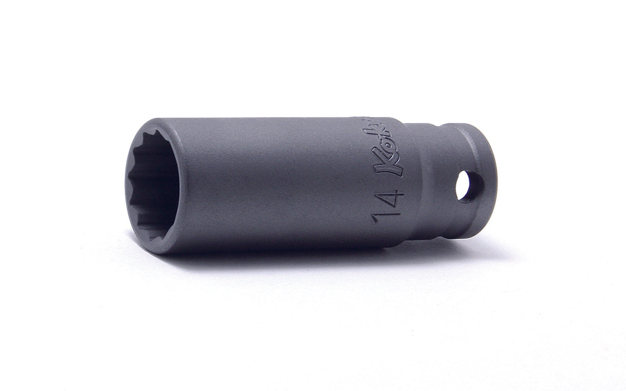 Ko-ken 23305M-14 3/8 Sq. Dr. Socket  14mm 12 point Length 55mm