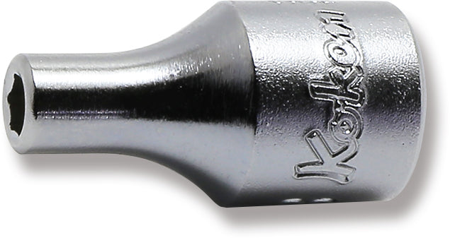 Ko-ken 2400M-4 1/4 Sq. Dr. Socket  4mm 6 point Length 22mm